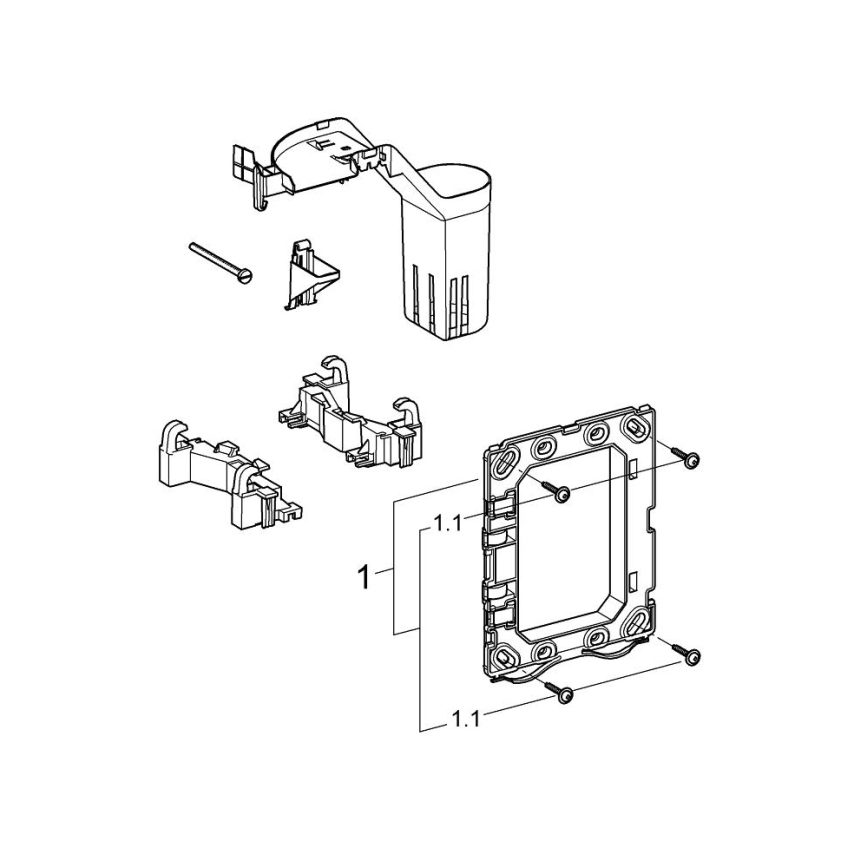 GROHE 38796000 - Obnovitveni komplet FRESH 156 × 197 mm sijajni krom