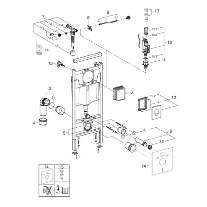 GROHE 38839000 - Komplet 3 v 1 WC RAPID SL 1,13 m
