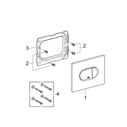 GROHE 38858SH0 - Tipka za splakovanje ARENA COSMOPOLITAN 156 × 197 mm bela