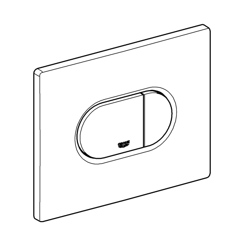 GROHE 38858SH0 - Tipka za splakovanje ARENA COSMOPOLITAN 156 × 197 mm bela