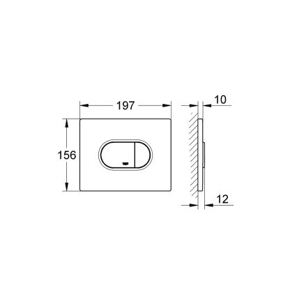 GROHE 38858SH0 - Tipka za splakovanje ARENA COSMOPOLITAN 156 × 197 mm bela