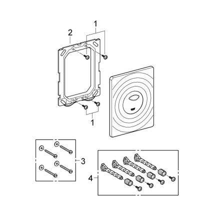 GROHE 38861000 - Tipka za splakovanje SURF 156 × 197 mm sijajni krom