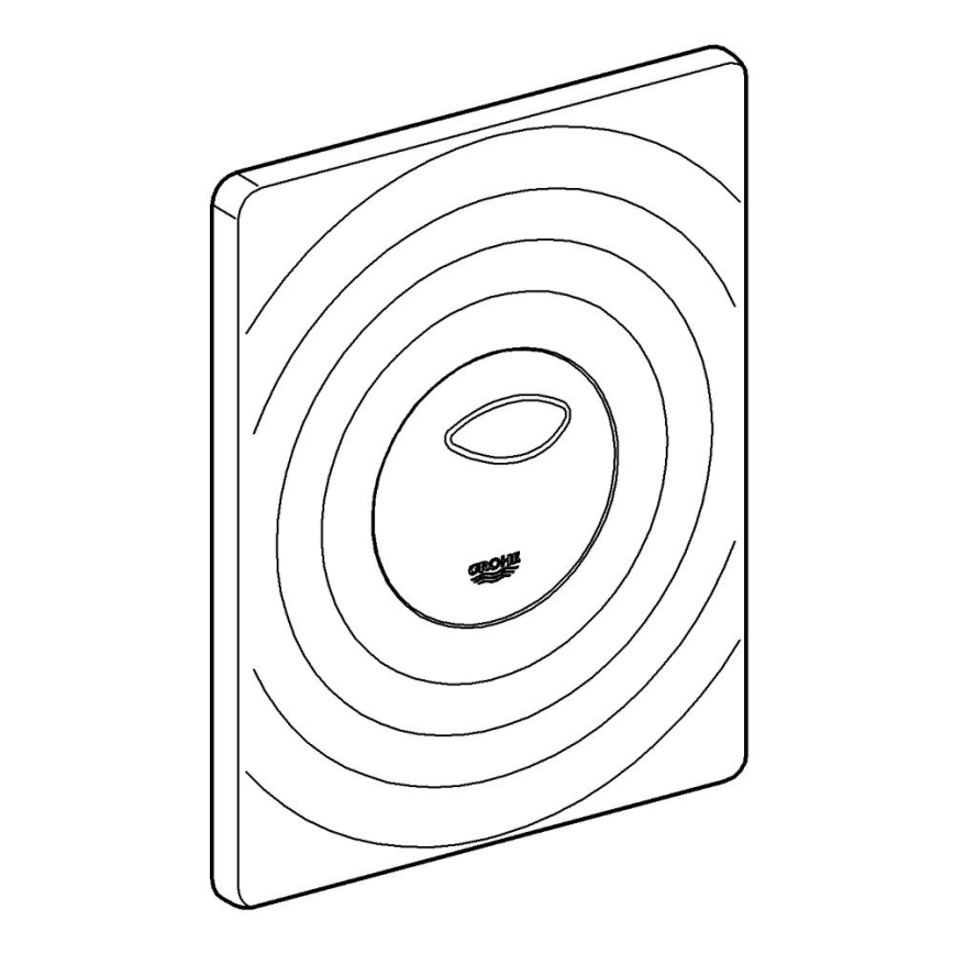 GROHE 38861000 - Tipka za splakovanje SURF 156 × 197 mm sijajni krom