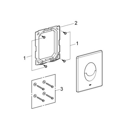 GROHE 38964KV0 - Tipka za splakovanje START 156 × 197 mm črna