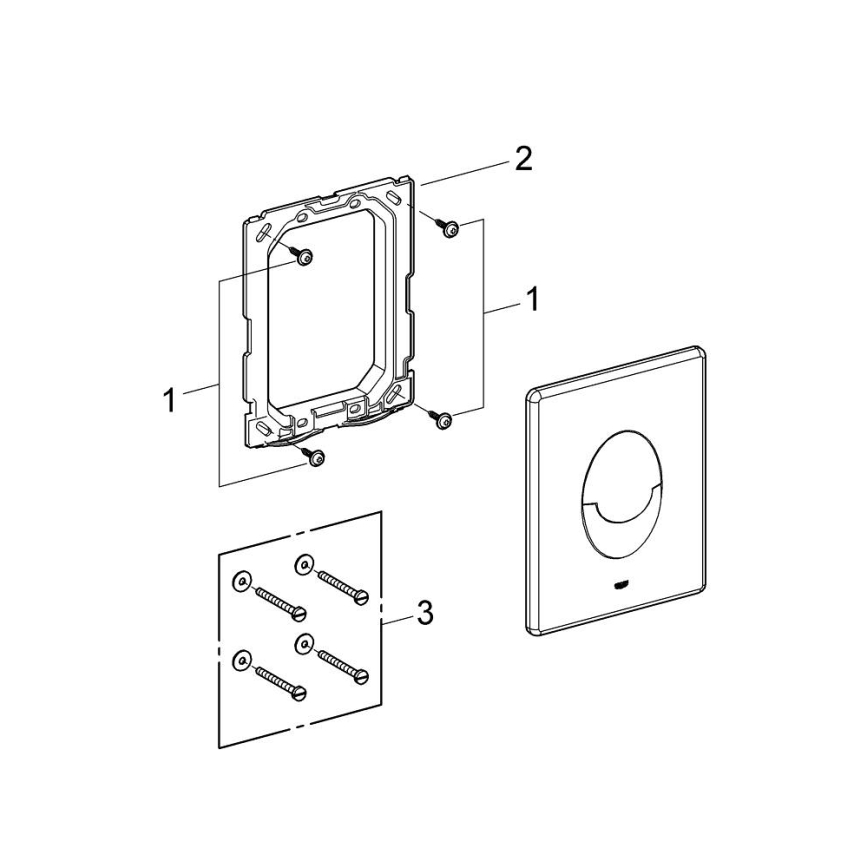 GROHE 38964P00 - Tipka za splakovanje START 156 × 197 mm mat krom
