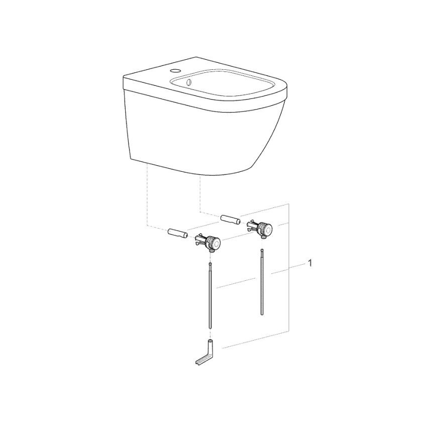 GROHE 39208000 - Stenski bide EURO CERAMIC 540 × 375 mm keramika/bela