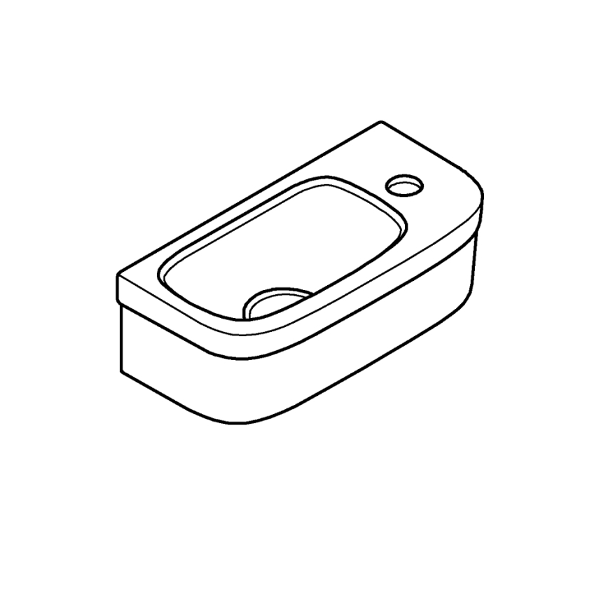 GROHE 39327000 - Umivalnik BAU CERAMIC 370 × 180 mm keramika/bela