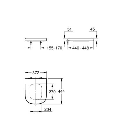 GROHE 39330002 - WC sedež EURO CERAMIC v trpežni beli izvedbi