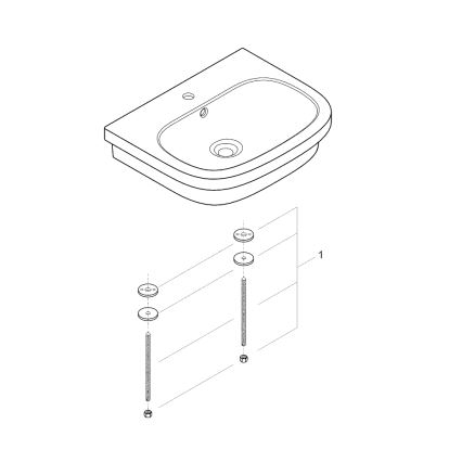GROHE 39337000 - Umivalnik na pult EURO CERAMIC 600 × 480 mm keramika/bela