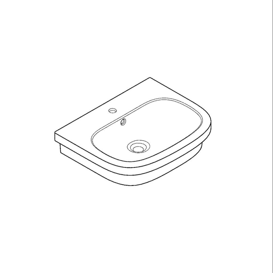 GROHE 39337000 - Umivalnik na pult EURO CERAMIC 600 × 480 mm keramika/bela