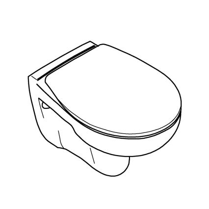 GROHE 39351000 - Viseča WC školjka BAU CERAMIC 53,1 × 36,8 × 36,3 cm keramika/bela