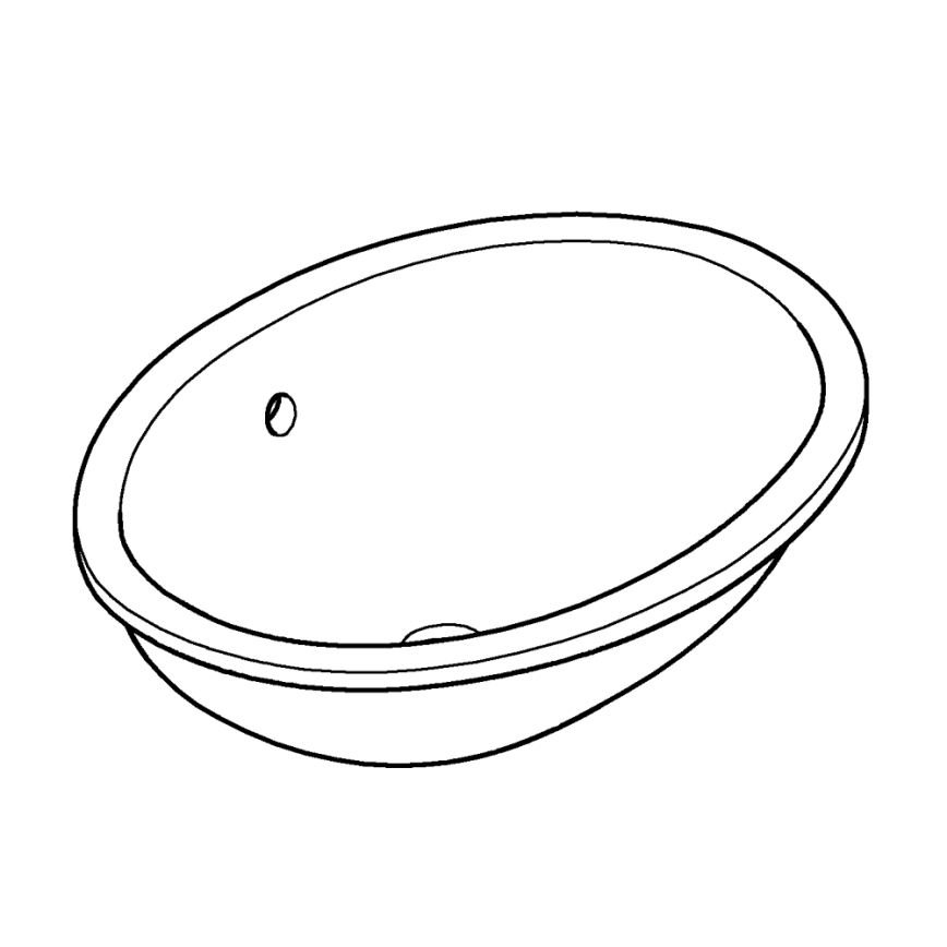 GROHE 39423000 - Vgradni umivalnik BAU CERAMIC 560 × 420 mm, keramika/bela