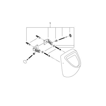GROHE 39438000 - Pisoar BAU CERAMIC 337 × 355 × 552 mm keramika/bela
