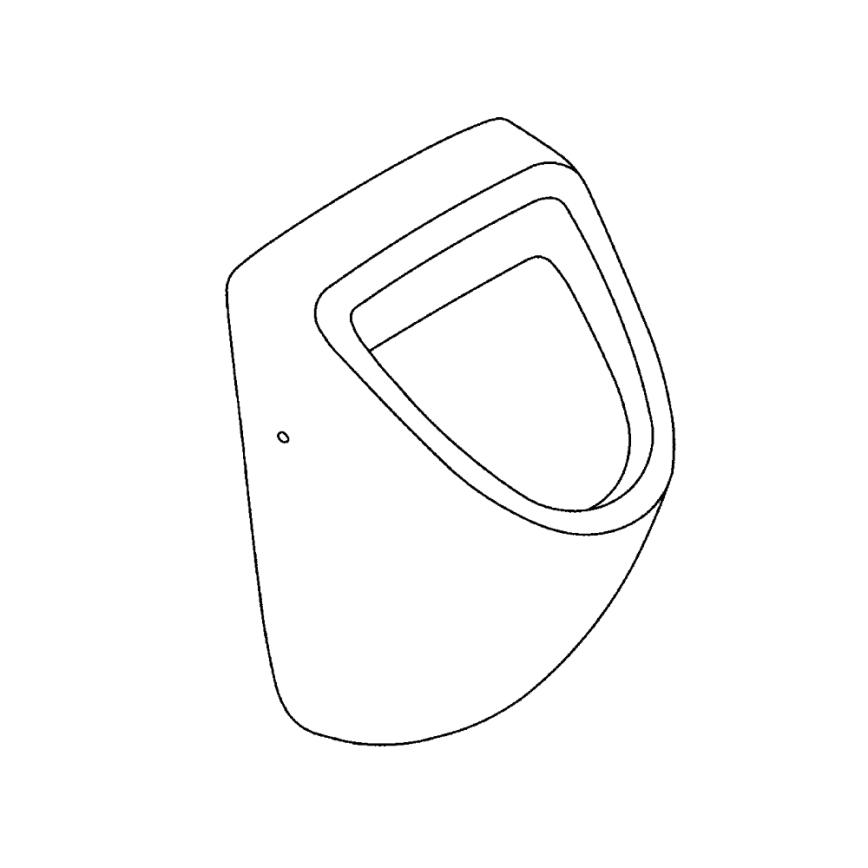 GROHE 39438000 - Pisoar BAU CERAMIC 337 × 355 × 552 mm keramika/bela