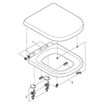 GROHE 39462000 - komplet WC EURO CERAMIC, 67,5 x 37,4 x 77,4 cm, keramika/bela