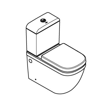 GROHE 39462000 - komplet WC EURO CERAMIC, 67,5 x 37,4 x 77,4 cm, keramika/bela
