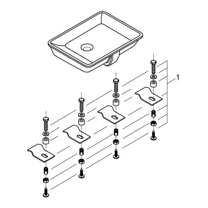 GROHE 3948000H - Umivalnik CUBE CERAMIC 492 × 370 mm keramika/bela