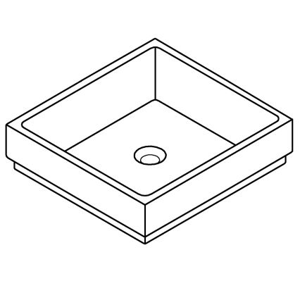 GROHE 3948100H - Umivalnik CUBE 500 × 470 mm keramika/bela