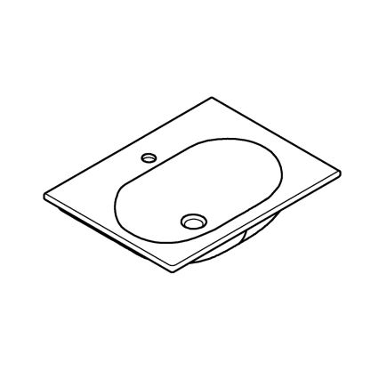 GROHE 3956800H - Umivalnik ESSENCE 600 × 460 mm keramika/bela