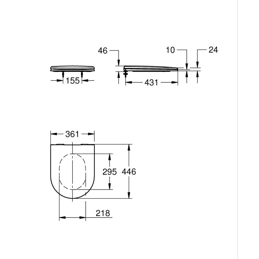 GROHE 39577001 - WC sedež ESSENCE duro-bela