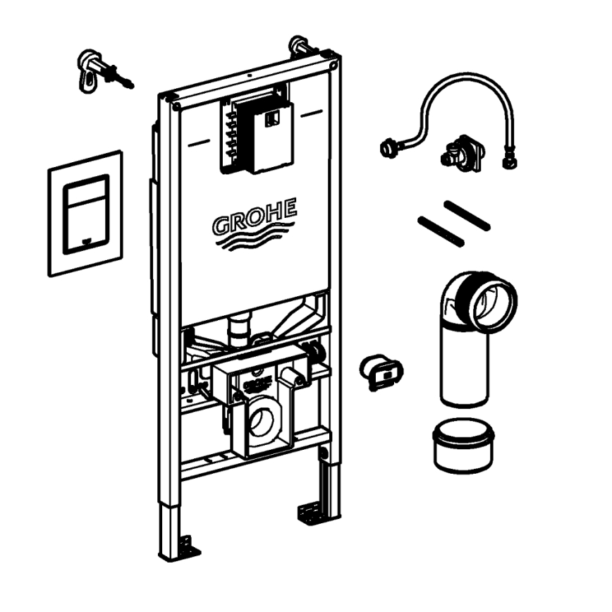 GROHE 39603000 - Komplet 3 v 1 WC RAPID SLX 1,13 m sijajni krom