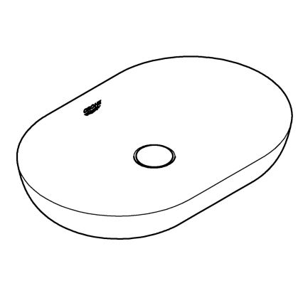 GROHE 3960800H - Umivalnik na pult ESSENCE 600 × 400 mm keramika/bela