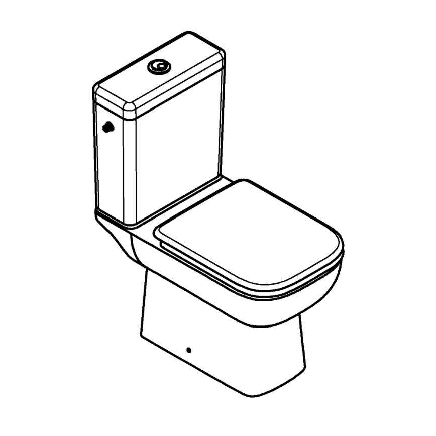 GROHE 39814000 - Kombiniran WC komplet START EDGE 825 × 557 × 384 mm keramika/duro-bela