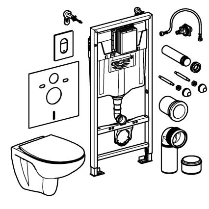 GROHE 39902000 - WC SOLIDO 230 x 500 x 1130 keramika/bela