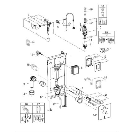 GROHE 39930000 - Komplet 4 v 1 za WC SOLIDO 1,13 m, sijajni krom