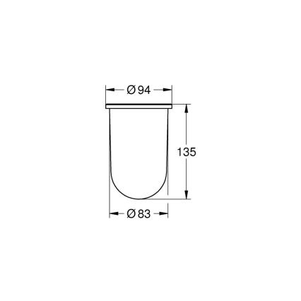 GROHE 40393000 - Nadomestni kozarček ESSENTIALS, prozoren