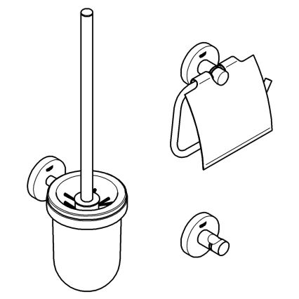 GROHE 40407001 - Set dodatkov ESSENTIALS, krom visokega sijaja