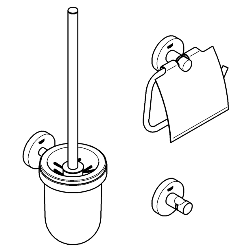 GROHE 40407001 - Set dodatkov ESSENTIALS, krom visokega sijaja