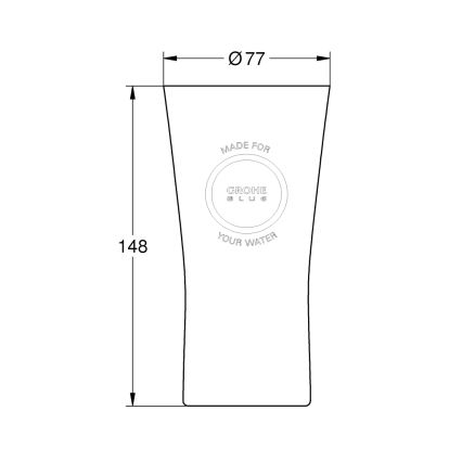 GROHE 40437000 - komplet 6 kozarcev BLUE 250 ml, kristalno/prozorno