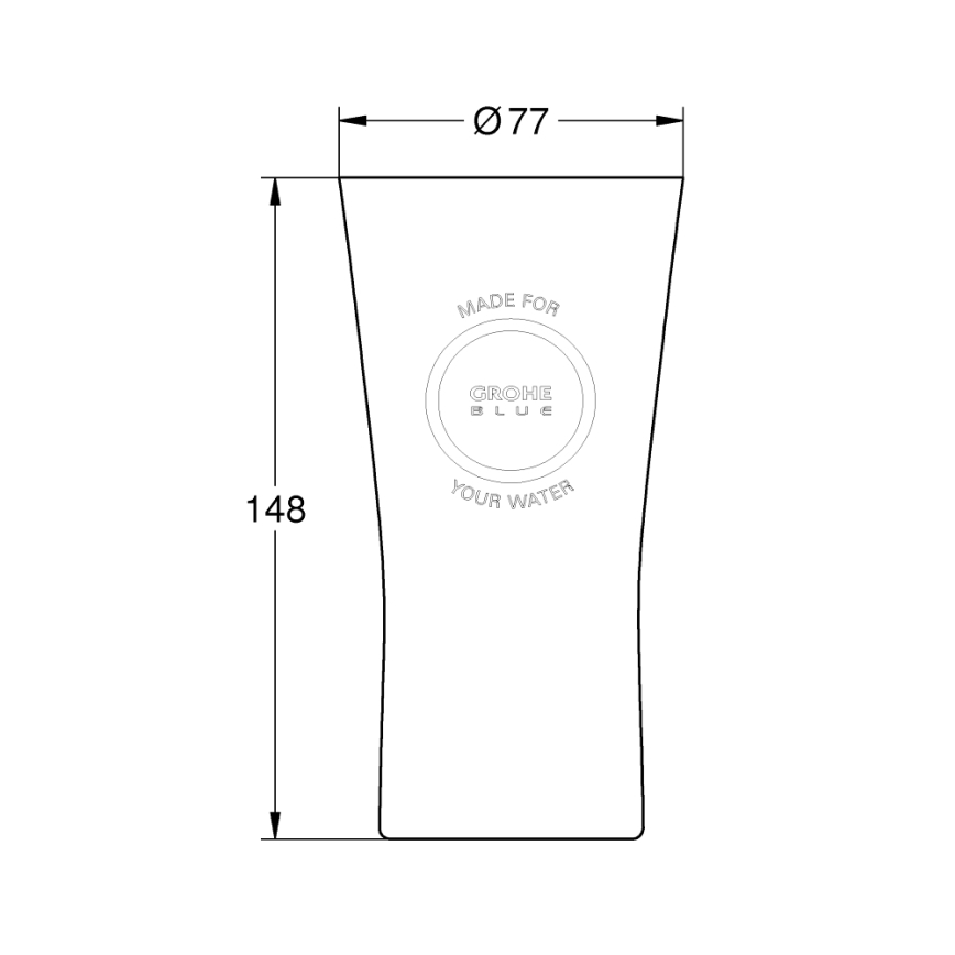 GROHE 40437000 - komplet 6 kozarcev BLUE 250 ml, kristalno/prozorno