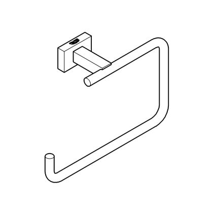GROHE 40510001 - Držalo za brisače ESSENTIALS CUBE 188 mm, krom visokega sijaja