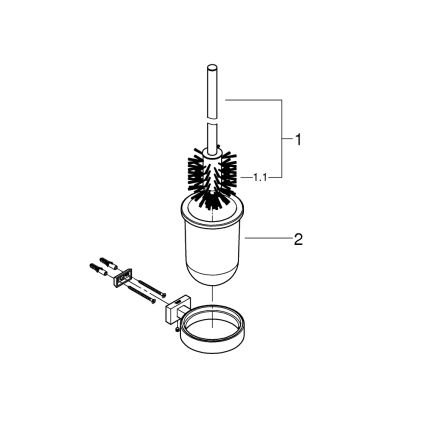 GROHE 40513AL1 - Komplet za čiščenje WC-ja ESSENTIALS CUBE, grafit