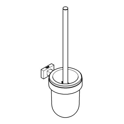 GROHE 40513DC1 - Komplet za čiščenje WC-ja ESSENTIALS CUBE iz nerjavečega jekla