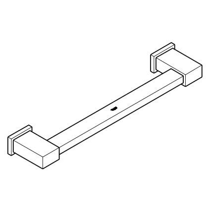 GROHE 40514001 - Nosilec za brisače ESSENTIALS CUBE 392 mm krom visokega sijaja