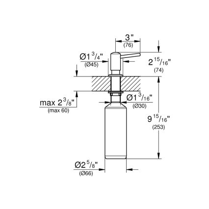 GROHE 40536000 - Dozator za tekoče milo CONTEMPORARY 400 ml sijajni krom