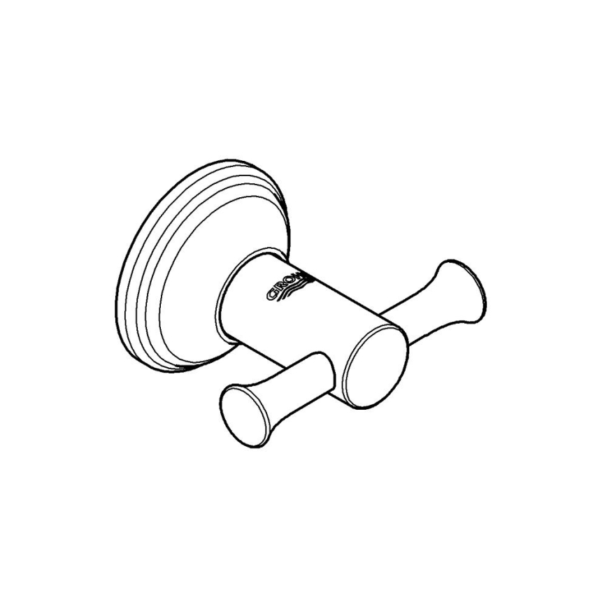 GROHE 40656001 - Kavelj za kopalni plašč ESSENTIALS AUTHENTIC sijajni krom