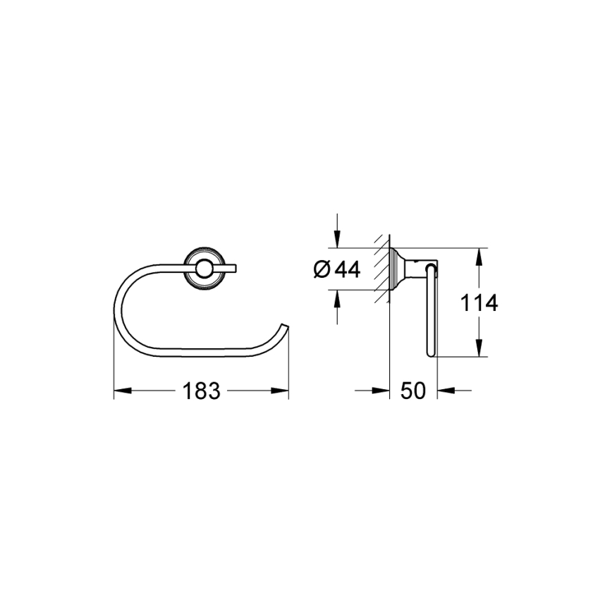 GROHE 40657001 - Držalo za toaletni papir ESSENTIALS AUTHENTIC, sijajni krom