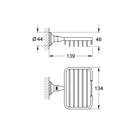 GROHE 40659001 - Kotna polica ESSENTIALS AUTHENTIC, visokosijajni krom