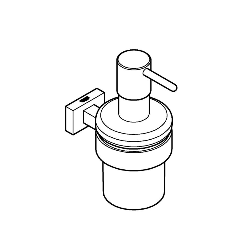 GROHE 40756001 - Dozator tekočega mila ESSENTIALS CUBE 160 ml, sijajni krom