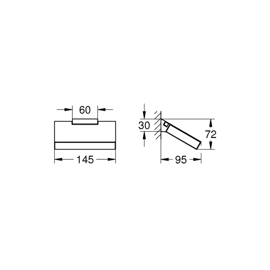 GROHE 40781000 - Držalo za toaletni papir SELECTION CUBE, poliran krom