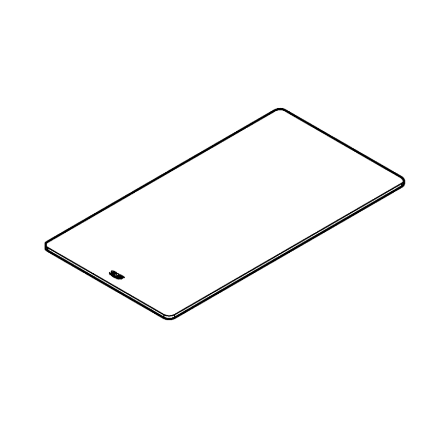 GROHE 40786K00 - Steklena polica 450 × 240 × 19 mm črna