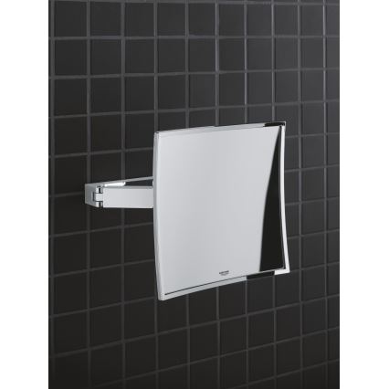 GROHE 40808000 - Kozmetično ogledalo SELECTION CUBE 22,3 × 22,3 cm poliran krom
