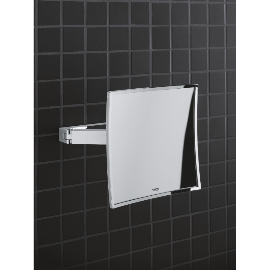GROHE 40808000 - Kozmetično ogledalo SELECTION CUBE 22,3 × 22,3 cm poliran krom
