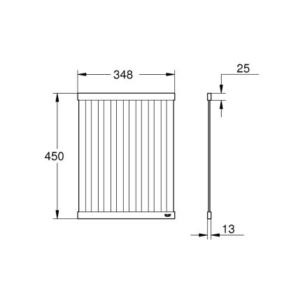 GROHE 40856SD0 - Odtočna plošča 450 × 348 mm, brušeno nerjavno jeklo
