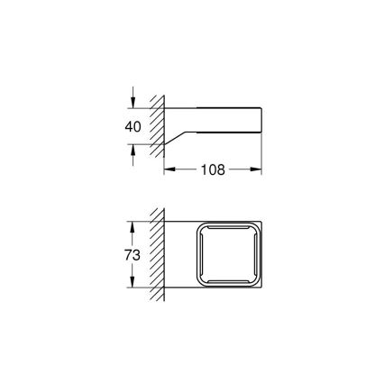 GROHE 40865000 - Nosilec SELECTION CUBE, sijajni krom