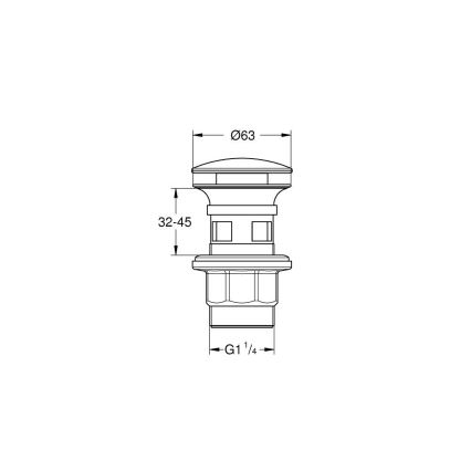 GROHE 40869000 - Odtočna garnitura premera 63 mm, sijajni krom